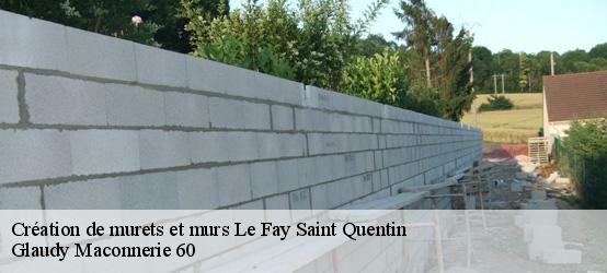 Création de murets et murs 60510