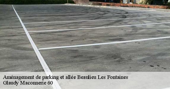 Aménagement de parking et allée  beaulieu-les-fontaines-60310 Glaudy Maconnerie 60